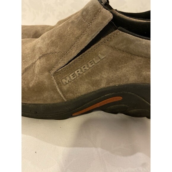Merrell Jungle Moc Shoes Men’s 11 Gray Nubuck Leather Slip On Clogs Mules main image 6